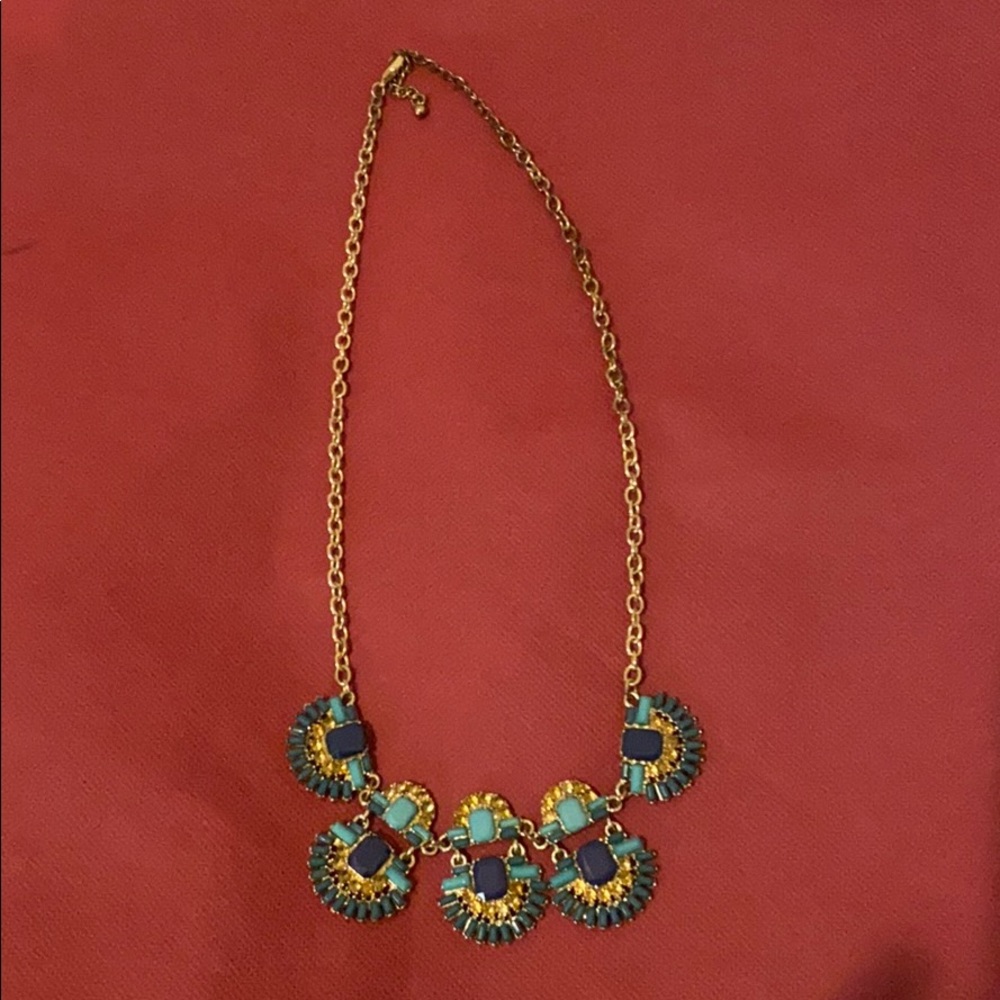 Green Stone Statement Necklace